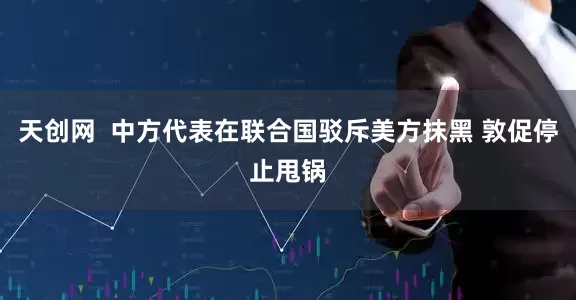 天创网  中方代表在联合国驳斥美方抹黑 敦促停止甩锅